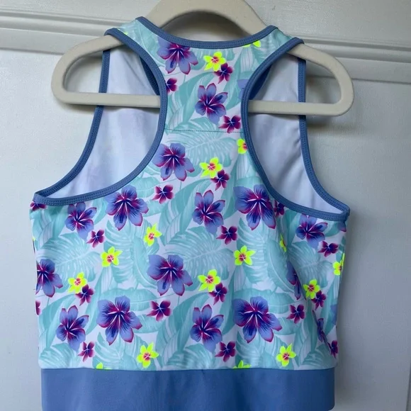 •Hurley• Girl’s Cropped Floral Tank Top - Size Large (12-13 Years) - Picture 5 of 7